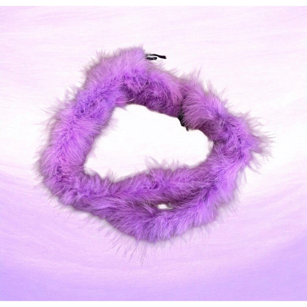 Vintage Purple Feather Boa Scarf Fluffy Costume Costume Party Theatre Prop 72 in